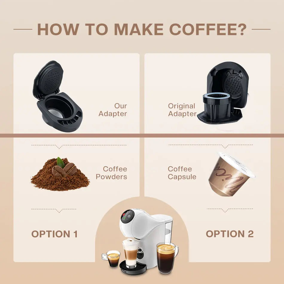 Eco-Friendly and Reusable Coffee Capsule Adapter for Dolce Gusto Espresso Makers