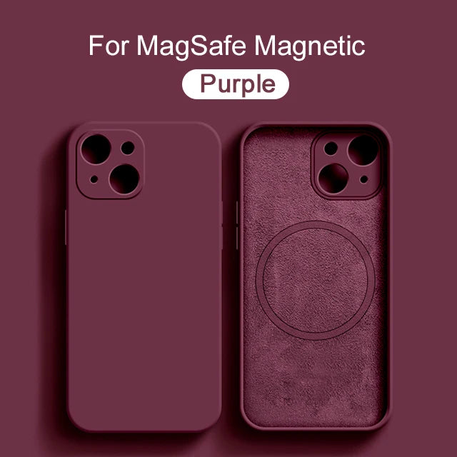 Magnetic Liquid Silicone iPhones Cases