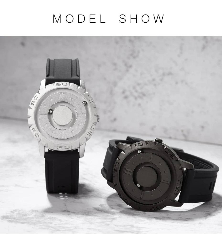 Iron Ball Magnetic Pointer Quartz Watches