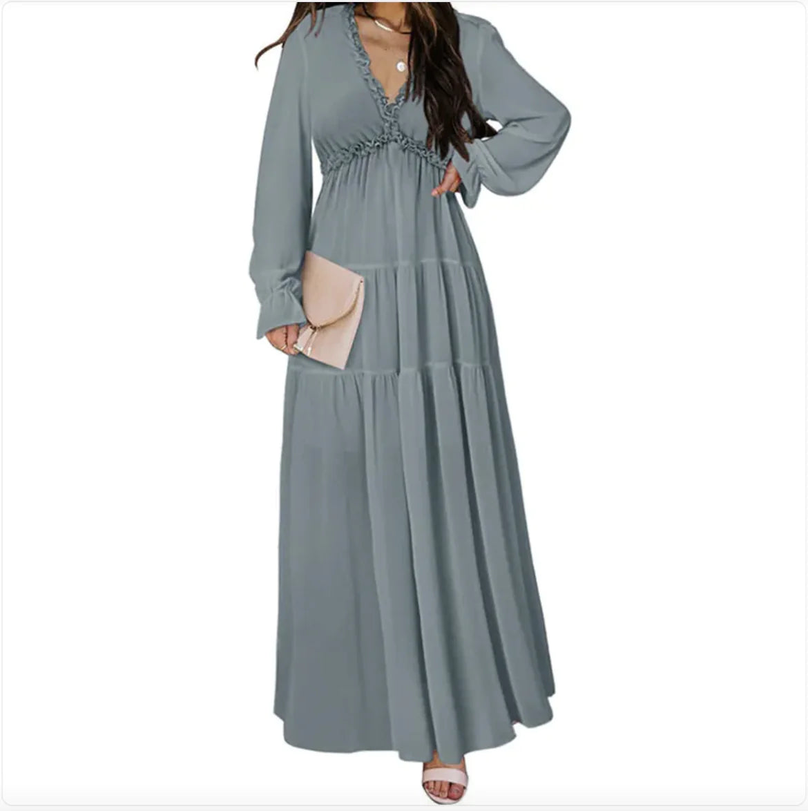 Reena Floral Polyester Maxi Dress