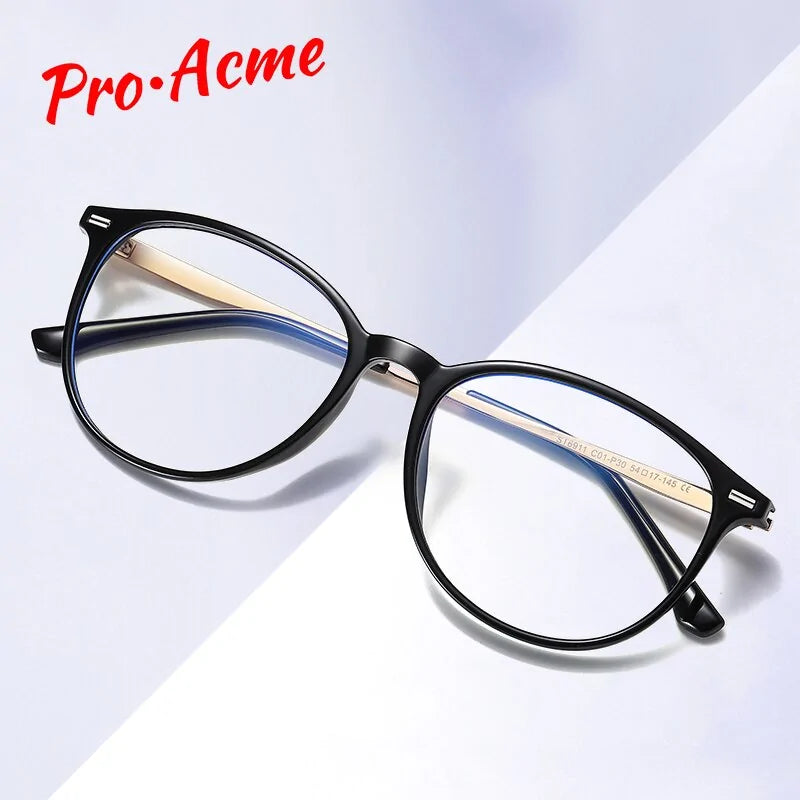 Pro Acme Round Ralferty TR90 Anti-Blue Light Glasses