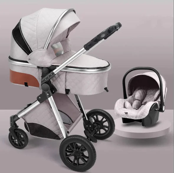 Stylish High View Lightweight 3 in 1 Pram and Strollers