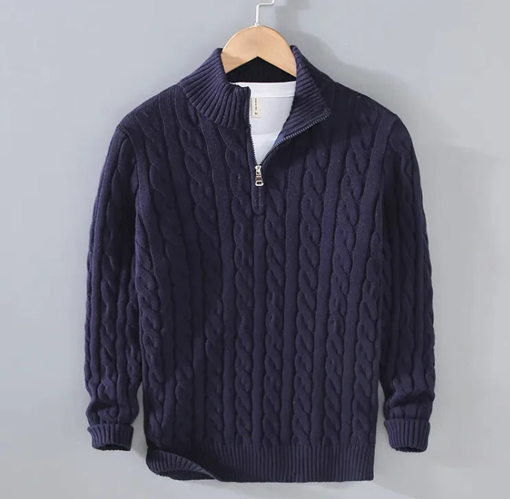Urban Luxe Half-Zip Cable Jumpers
