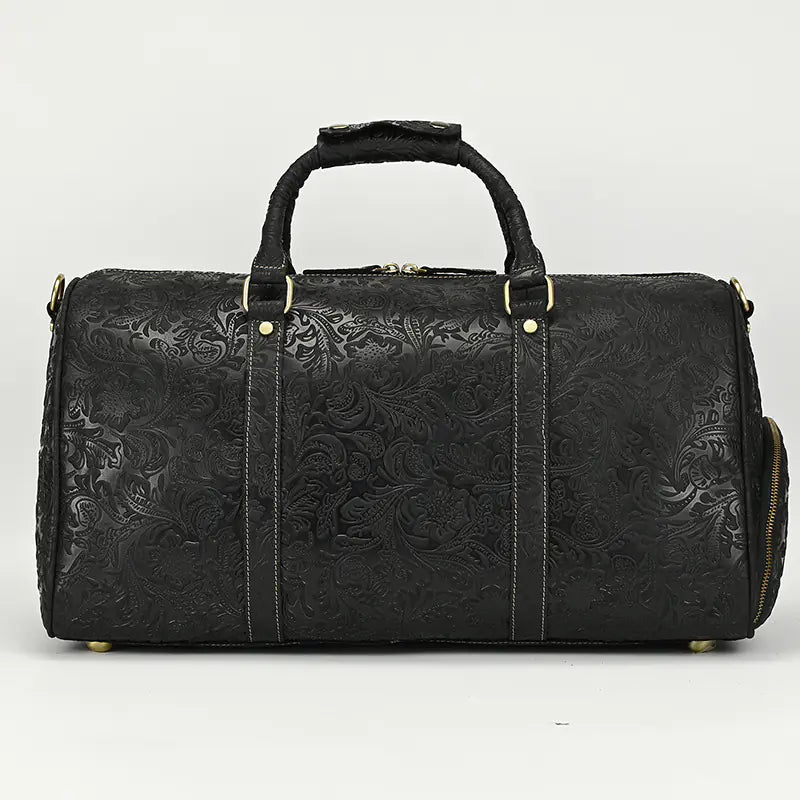 Vintage Crazy Horse Embossed Leather Weekend Bags