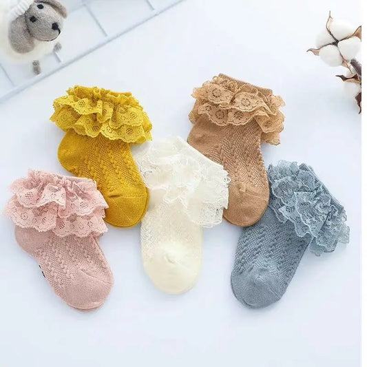 Ruffled Lace Princess Socks