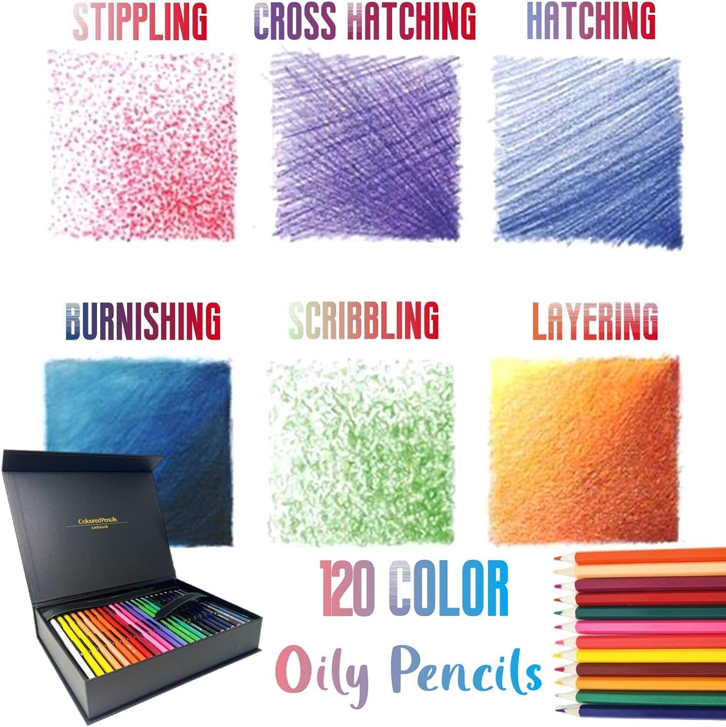 Professional ArtTrack Premium Oil Based Color Pencils