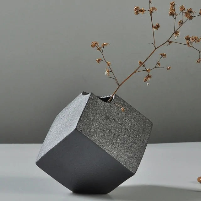 Minimalist Black Glaze Vases