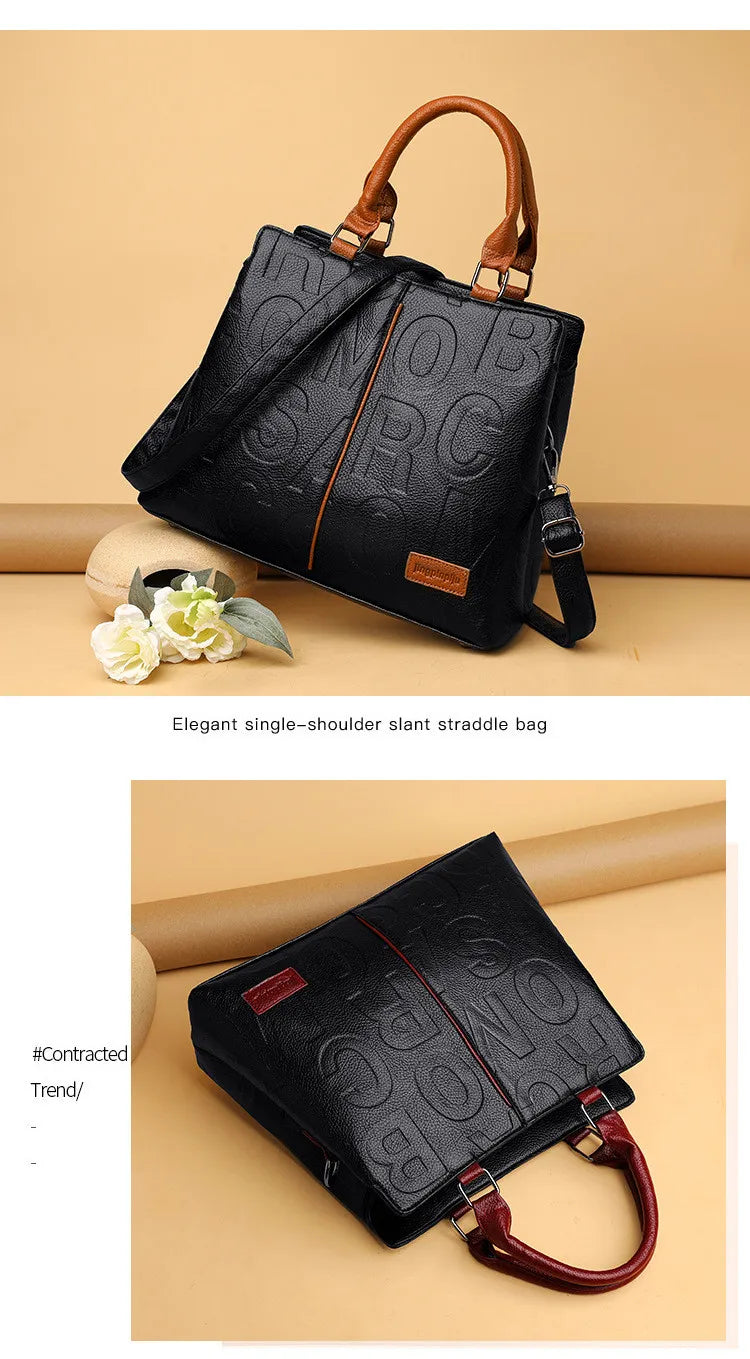 Alpha Embossed Designer Handbags
