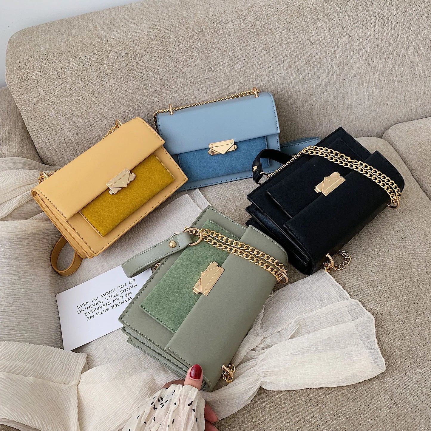 Scrub Vegan Leather Crossbody Bag