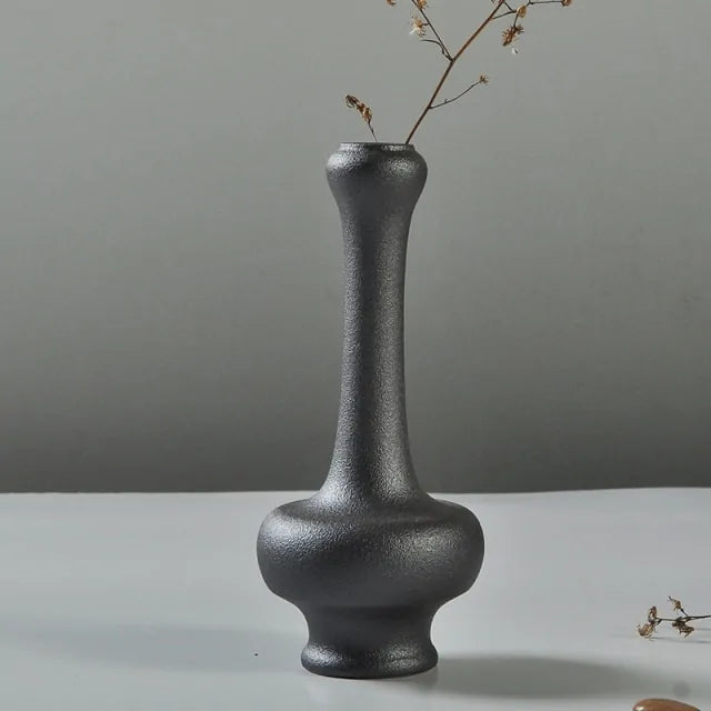 Minimalist Black Glaze Vases