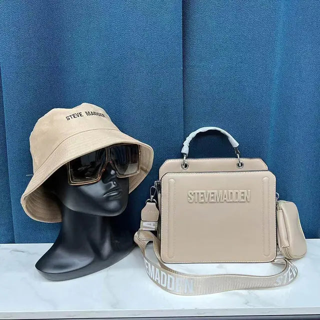 Steve Madden Evelyn Bags, Bucket Hat and Sunglasses Combo