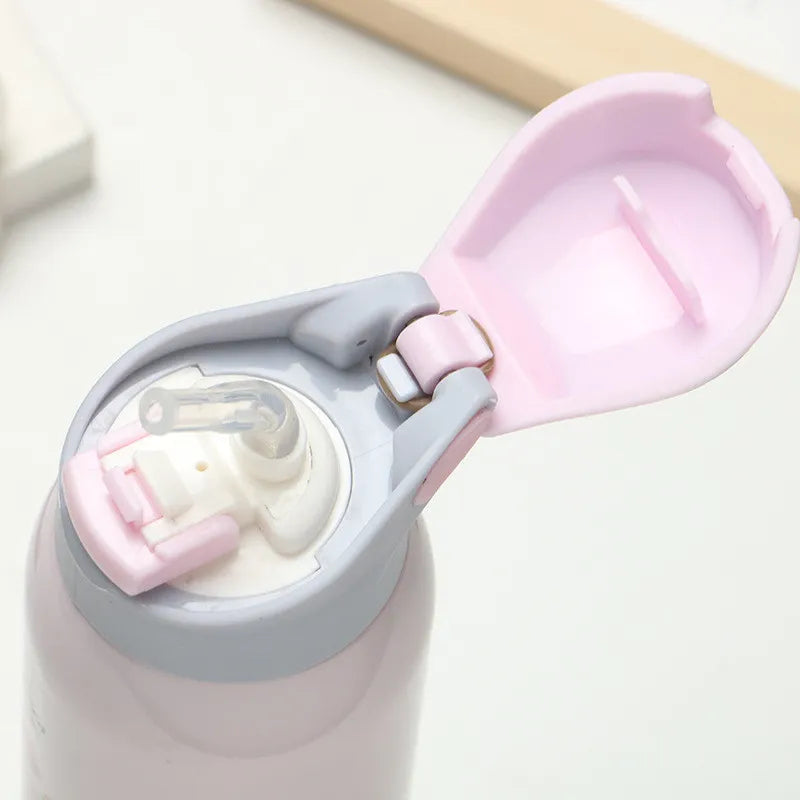 The Cute Elves Straw Water Bottles  (Nuan Qin Cup)