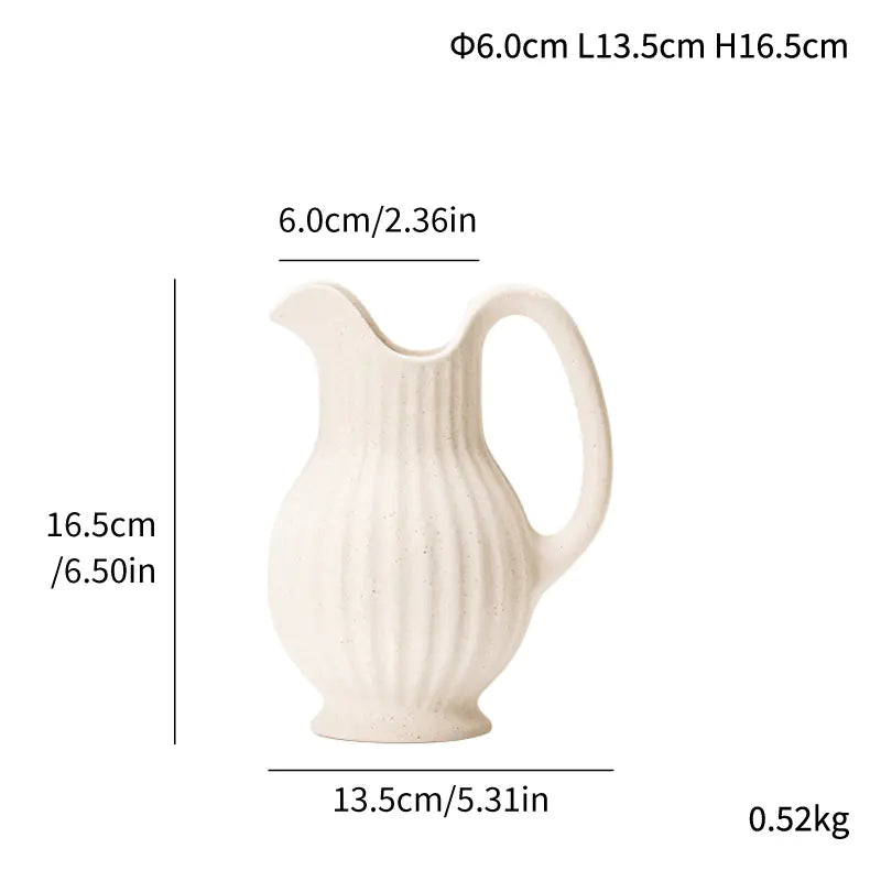 MODISSON Elegant Ceramic Pitcher Vase
