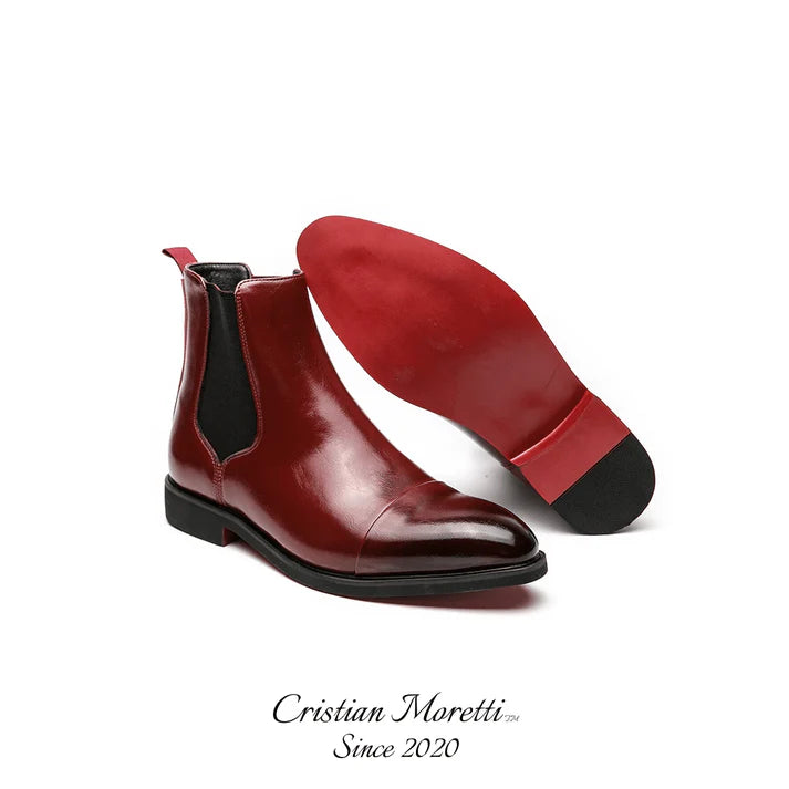 Chelsea Red Bottom Vegan Leather Boots