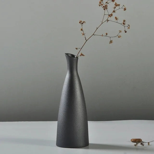 Minimalist Black Glaze Vases