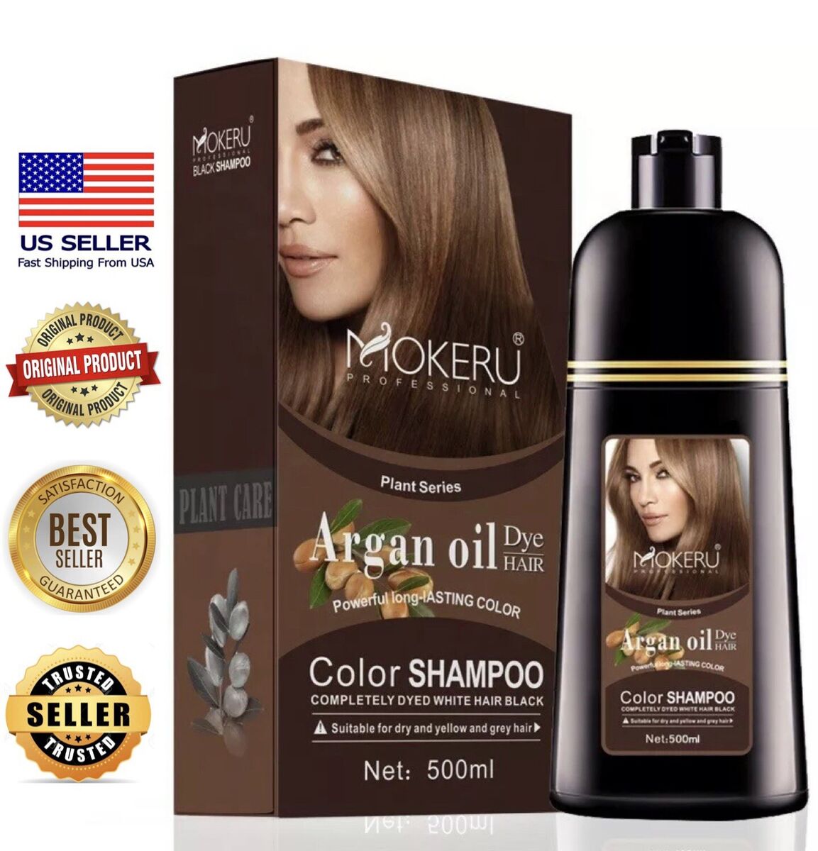 MOKERU Argan Oil Hair Color Shampoo