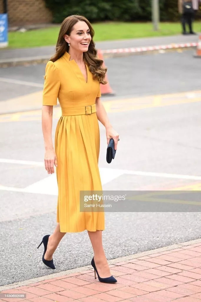 Karen Millen Forever Crepe Pleated Midi Dress