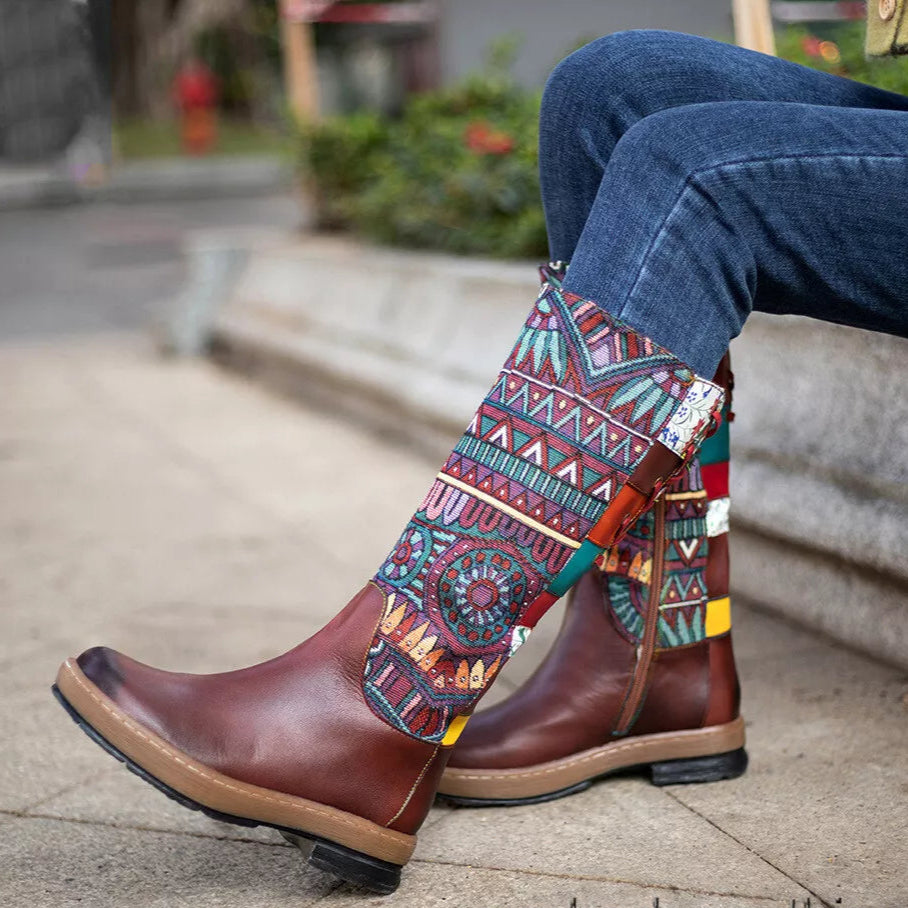 Handmade Genuine Leather Bohemian Long Boots