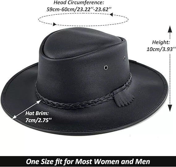Azonee Cowboy Leather Hats