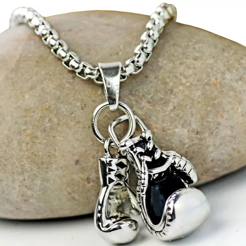 YADA Knockout Classic Boxing Gloves Necklace