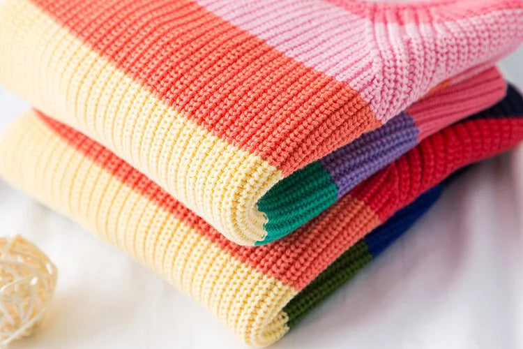 Campure Rainbow Cotton Knit Jumpers