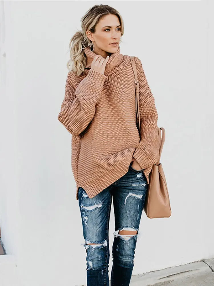 Turtleneck Chunky Knitted Sweater