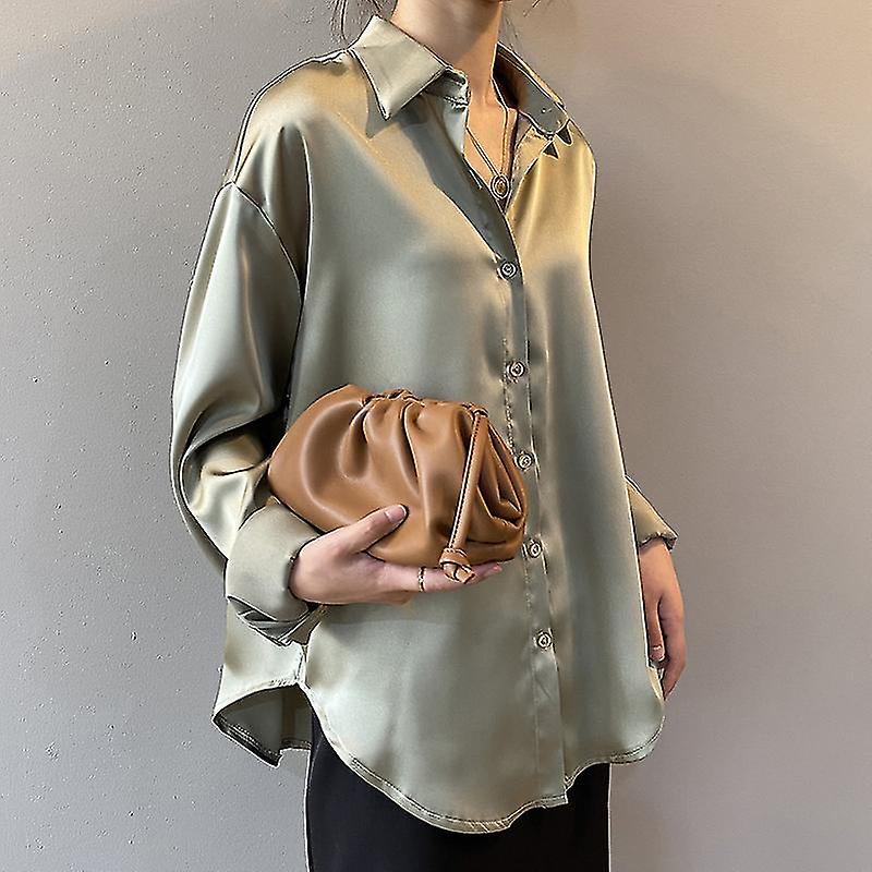 Satin Oversized Silk Shirt