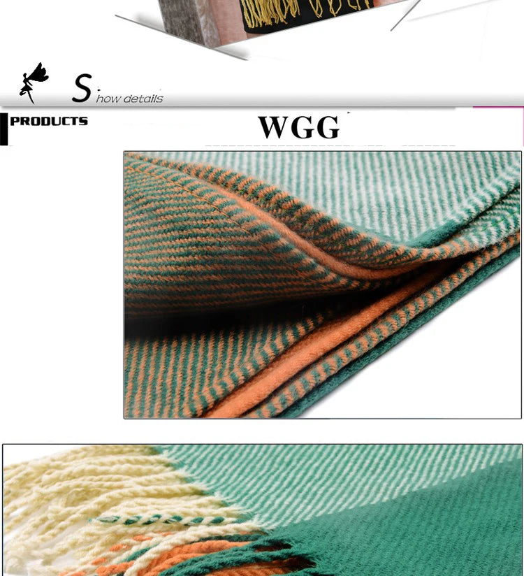 Luxurious Tartan Cashmere Scarves