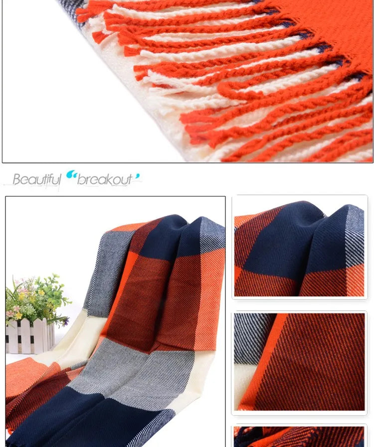 Luxurious Tartan Cashmere Scarves