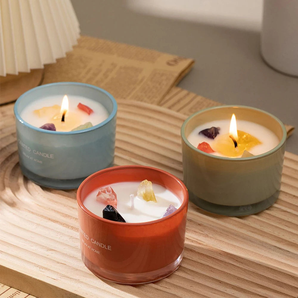 Crystal Stone Aromatic Candles