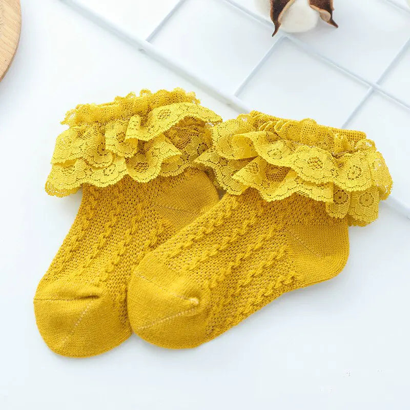 Ruffled Lace Princess Socks