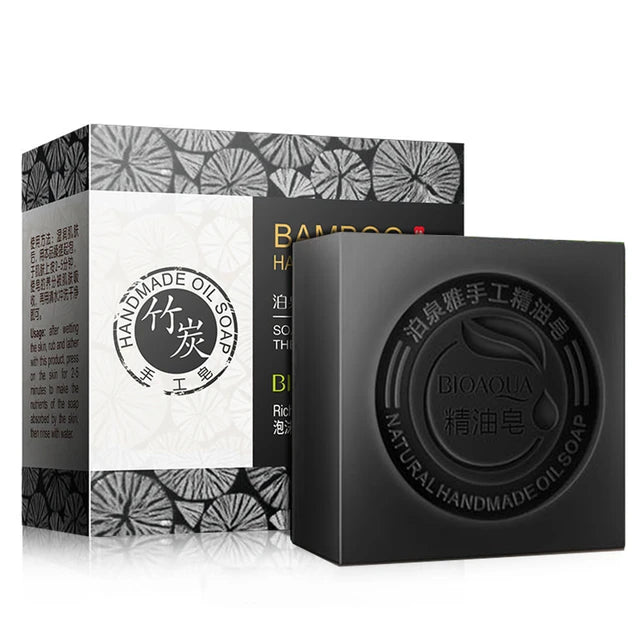 Handmade Organic Black Bamboo Charcoal Soap