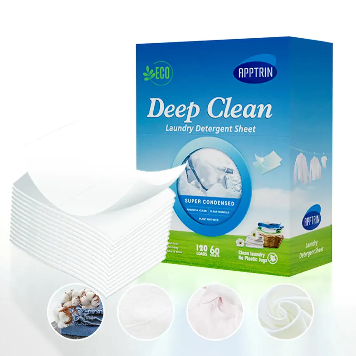 APPTRIN Eco Laundry Detergent Sheets