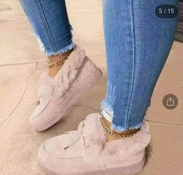 Warm Moccasin Slipper Boots