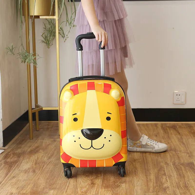 3D Cartoon Animal Rolling Luggage Suitcases