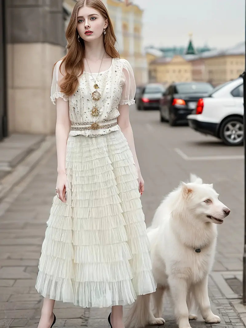 Tulle Tiered Maxi Skirts