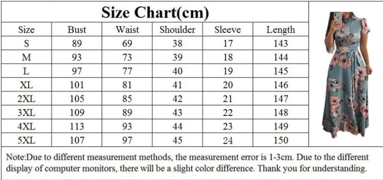 Casual Short Sleeve Maxi Dress