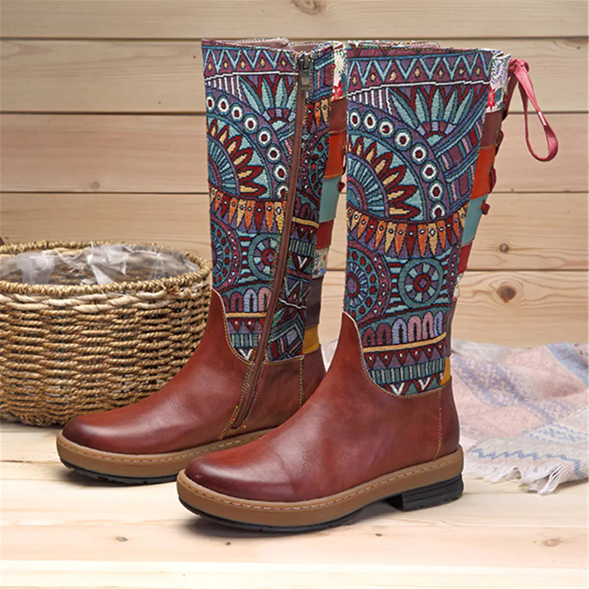 Handmade Genuine Leather Bohemian Long Boots