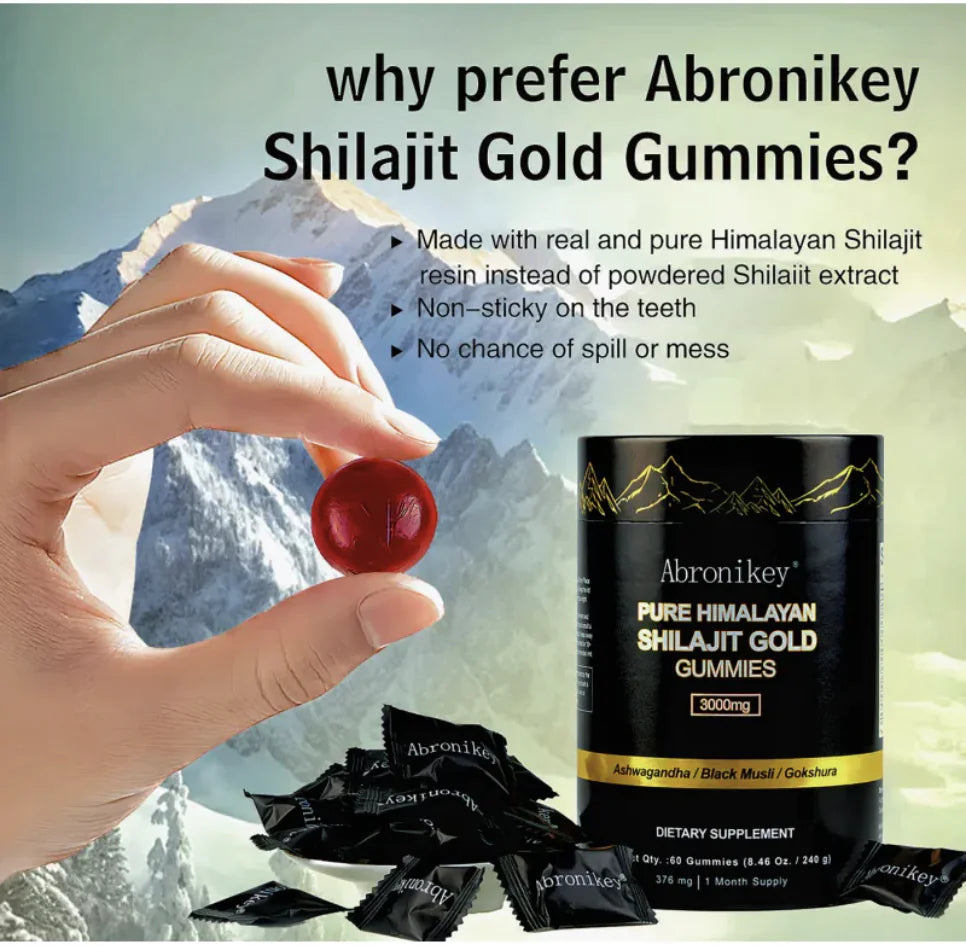 Abronikey Pure Himalayan Shilajit Gold Gummies