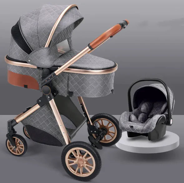 Stylish High View Lightweight 3 in 1 Pram and Strollers