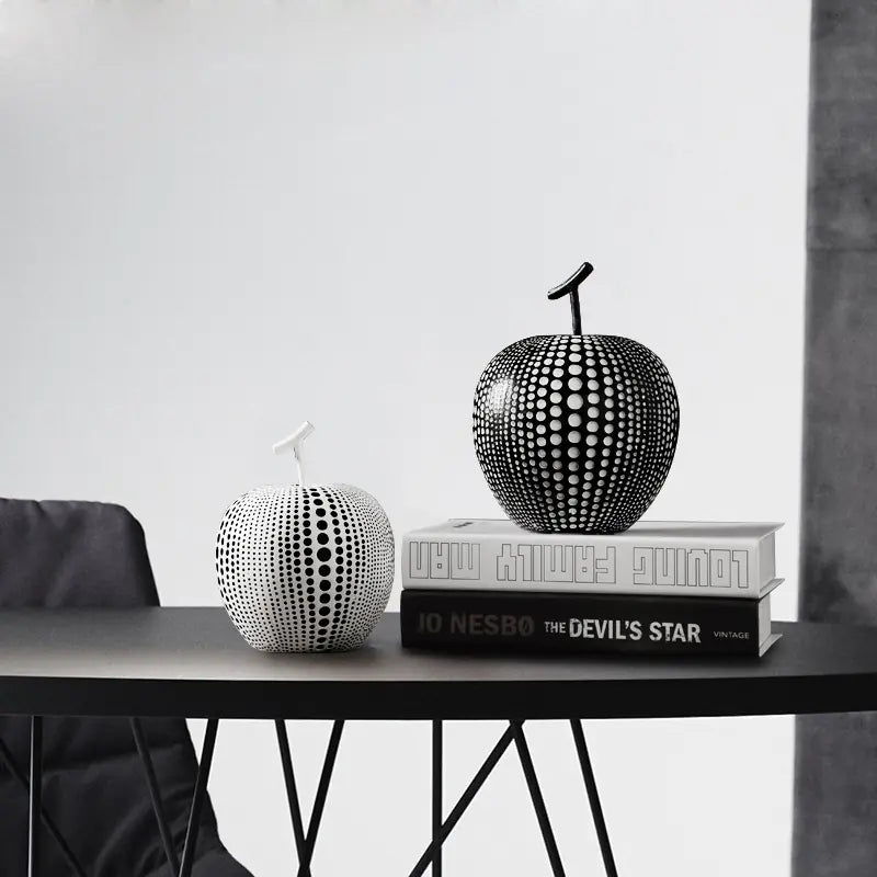 Nordic Resin Polka Dot Apple Decor