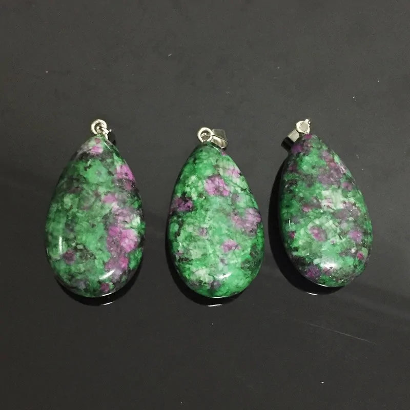 Ruby Zoisite Quartz Stone Pendant