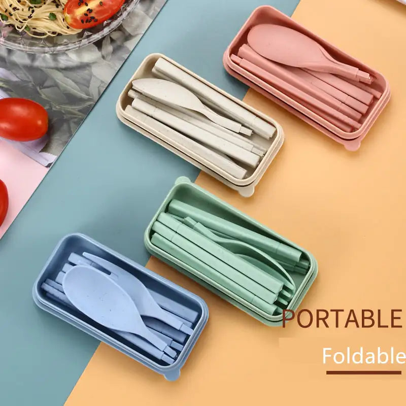 Travel Eco Wheat Straw Utensil Set