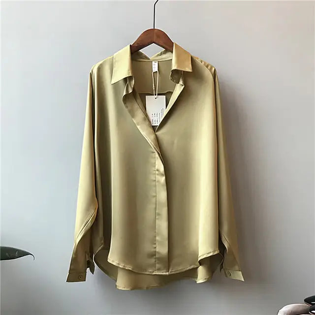 Chic Polyester Silk Blouse