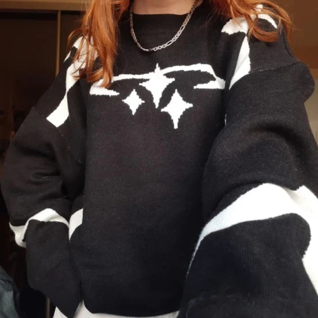 Vintage Stars Graphic Knitwear Sweater