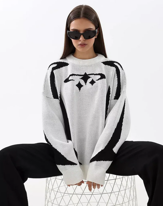 Vintage Stars Graphic Knitwear Sweater