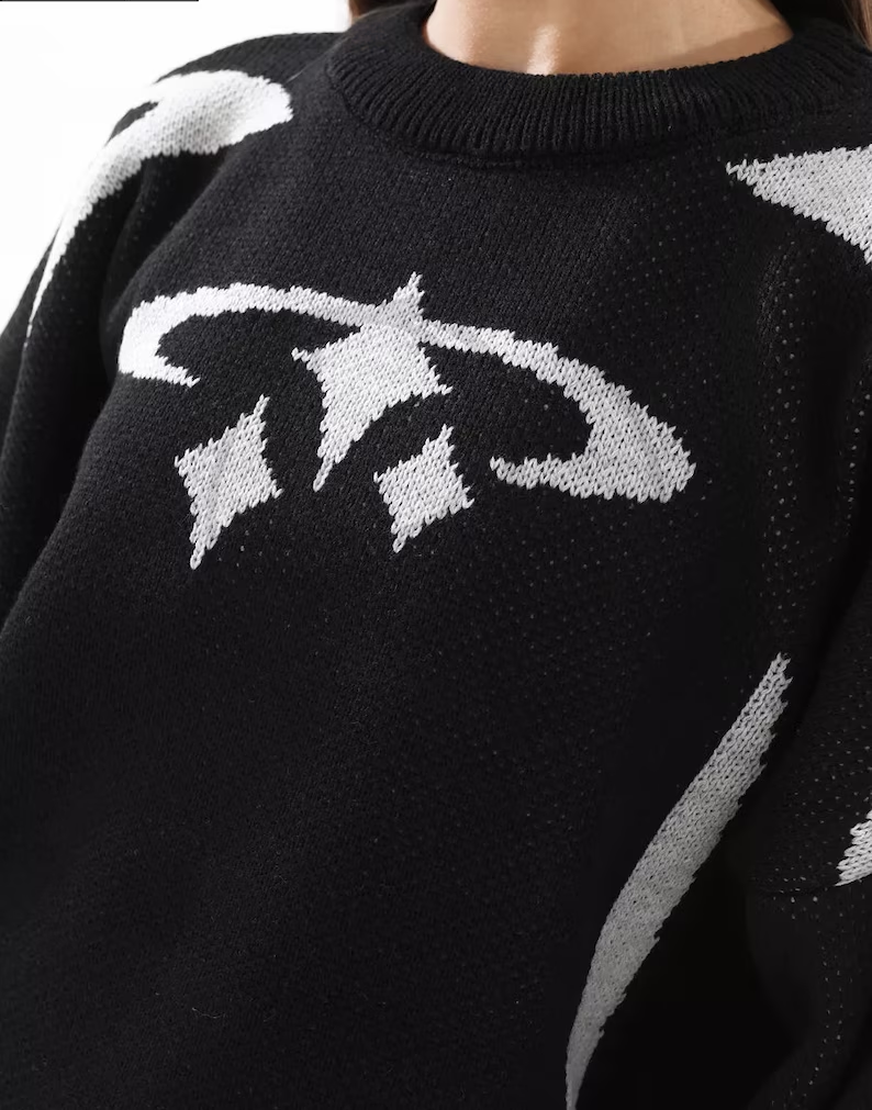 Vintage Stars Graphic Knitwear Sweater