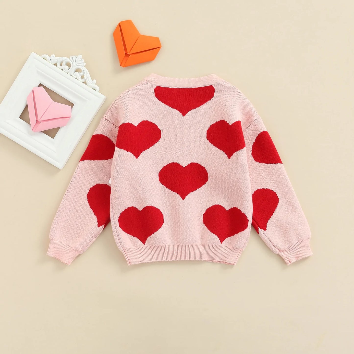 Heart Knitted Girls Cardigans (Ages 1 to 6 Years)