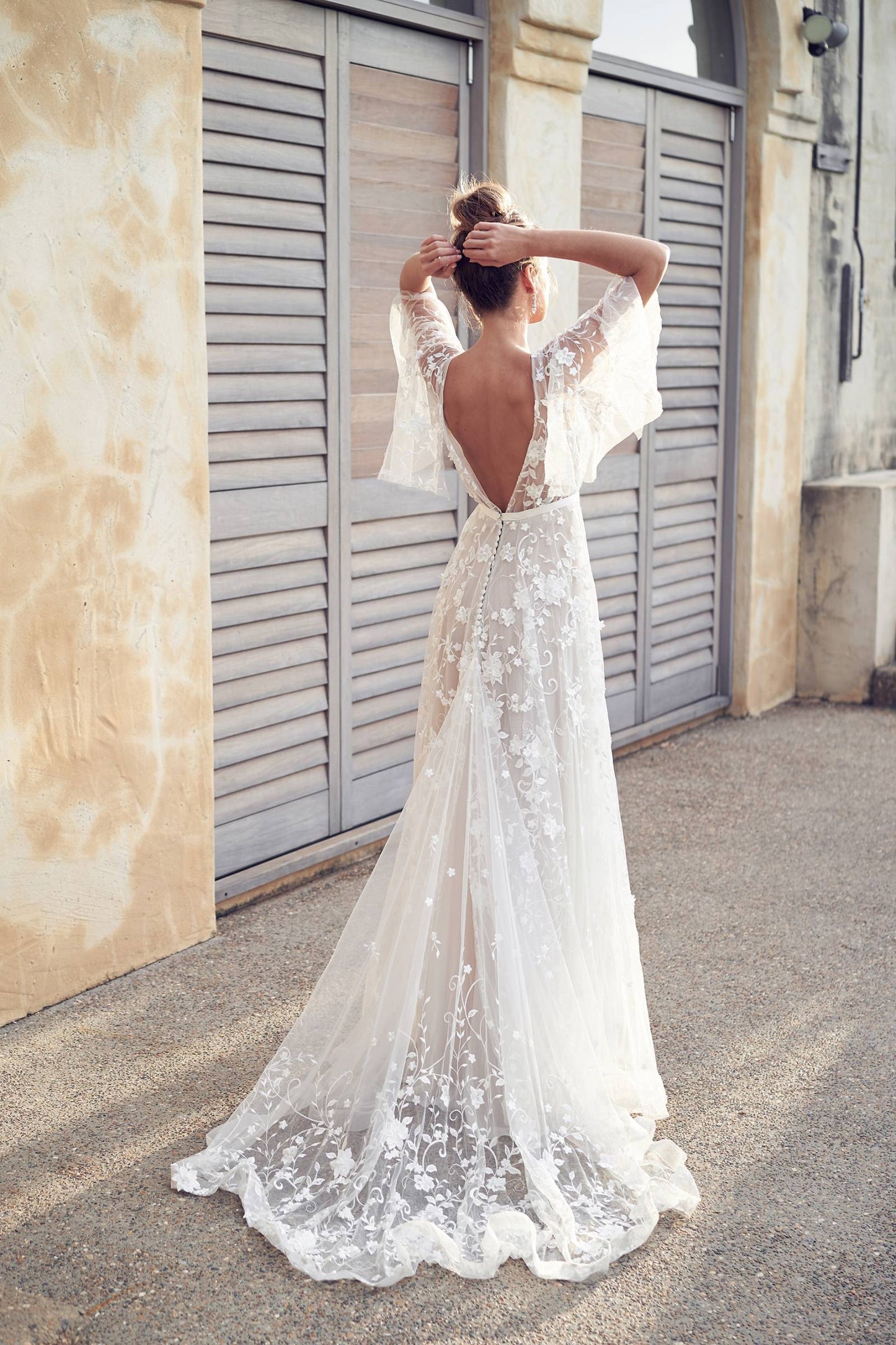 Romantic Boho Lace Wedding Dress