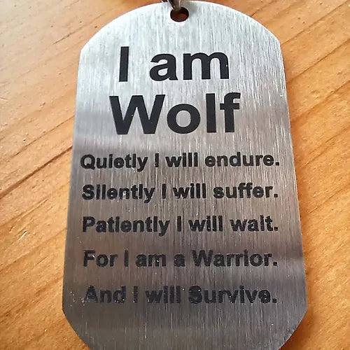 Wolf Military Dog Tag Pendants